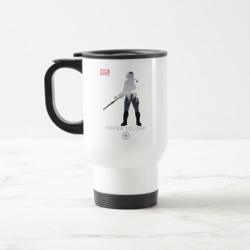 Winter Soldier Heroic Silhouette Travel Mug