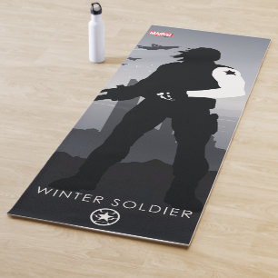 Winter Soldier Heroic Silhouette Yoga Mat
