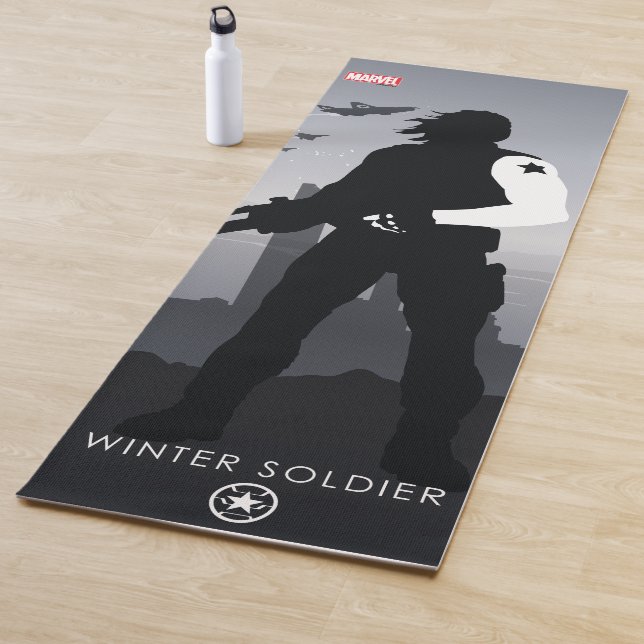 Winter Soldier Heroic Silhouette Yoga Mat (In Situ)