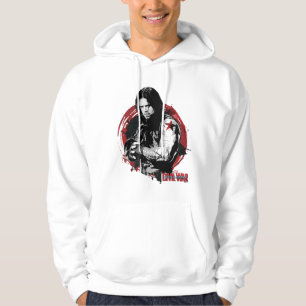 Winter Soldier Stylized Ink Swirl Graphic Hoodie