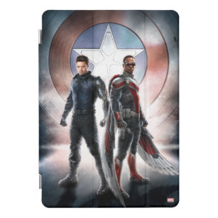 Winter Soldier & The Falcon in Front of Shield iPad Pro Cover