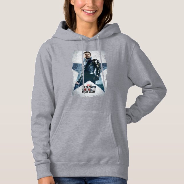 Winter Soldier Worn Star Poster Hoodie (Front)