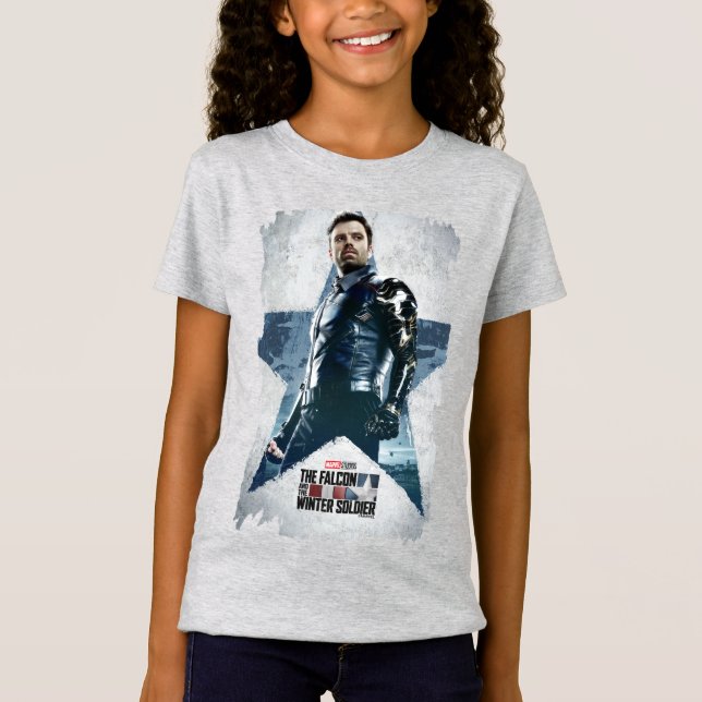 Winter Soldier Worn Star Poster T-Shirt (Front)