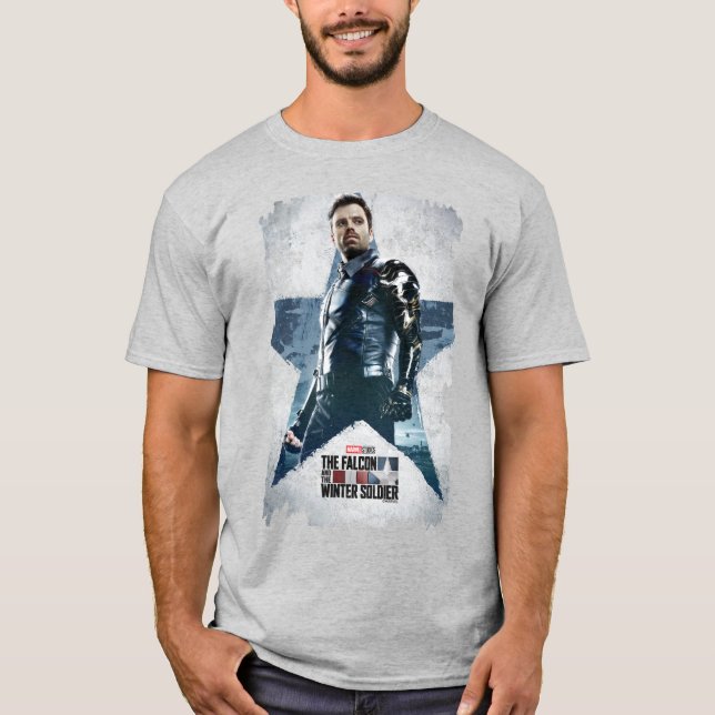 Winter Soldier Worn Star Poster T-Shirt (Front)