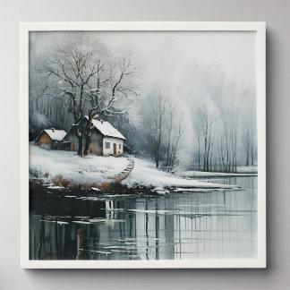Winter Solitude: Landscape - Peel And Stick Photo Tile