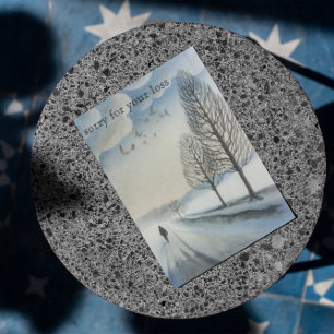 Winter Solitude Watercolor Sympathy Bereavement  Postcard