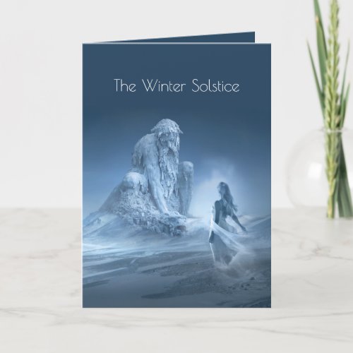 Winter Solstice and Christmas Wishes Holiday Card