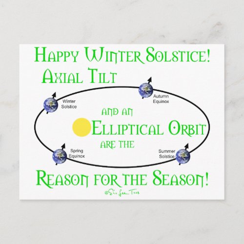 Winter Solstice Axial Tilt Postcard