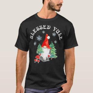 Winter Solstice Blessed Yule Pagan Holiday Gnome M T-Shirt