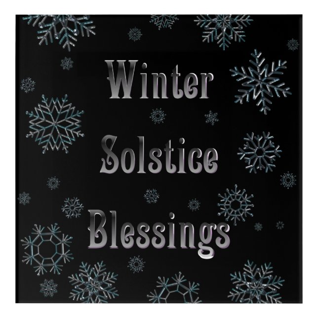 Winter Solstice Blessings Acrylic Print (Front)