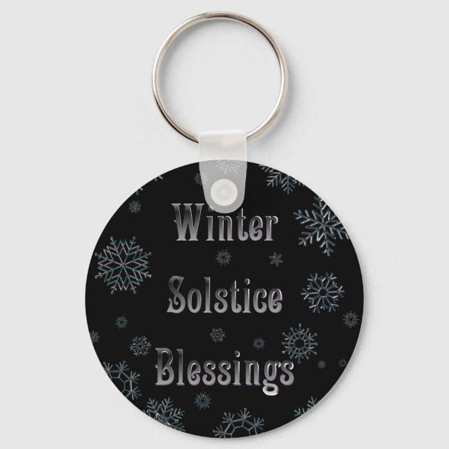 Winter Solstice Blessings  Keychain (Front)