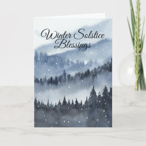 Winter Solstice Blessings Pagan Yule Card