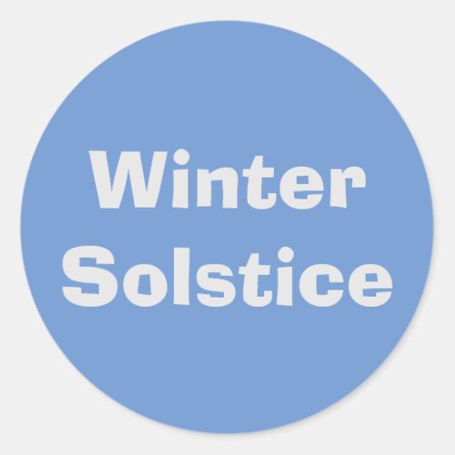 Winter Solstice by Janz Blue Powder Classic Round Sticker