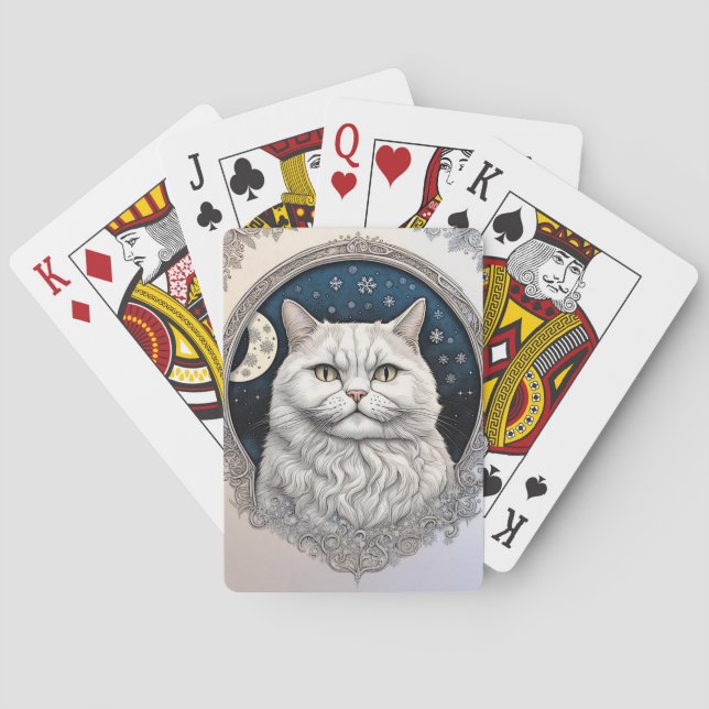 Winter Solstice Cat  Poker Cards (Back)