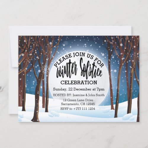 Winter Solstice Celebration Invitation