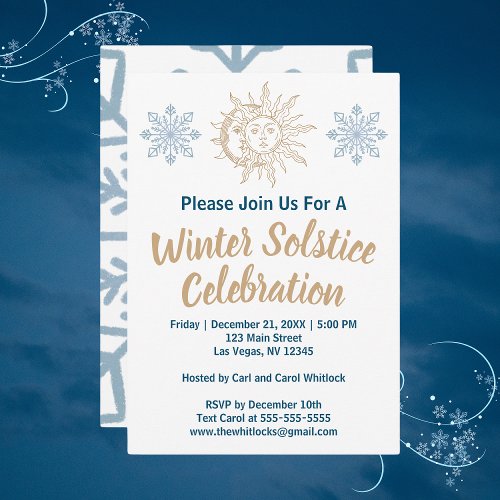 Winter Solstice Celebration Personalized Invitation