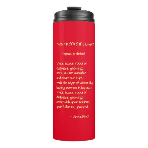 Winter Solstice Chant  Thermal Tumbler