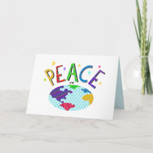 Winter Solstice Christmas Hanukkah Kwanzaa Peace Card