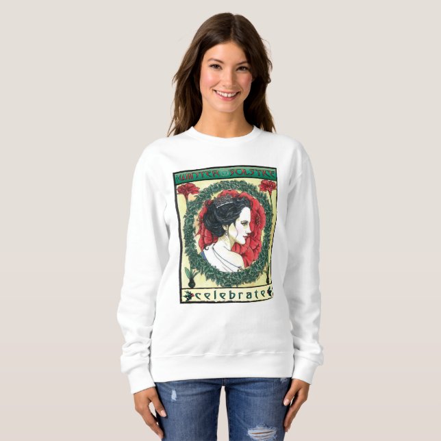 Winter Solstice Christmas women's sweatshirt (Front Full)