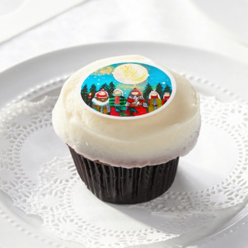 Winter Solstice Edible Frosting Rounds