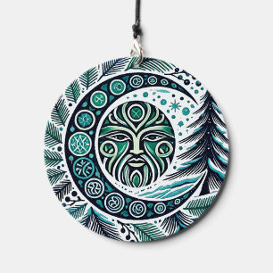 Winter Solstice Greenman Wind Chime