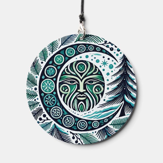 Winter Solstice Greenman Wind Chime (Front)