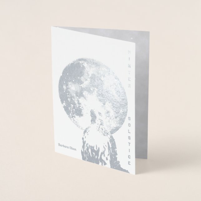 Winter Solstice: Greetings from Nature Foil Card (Front)