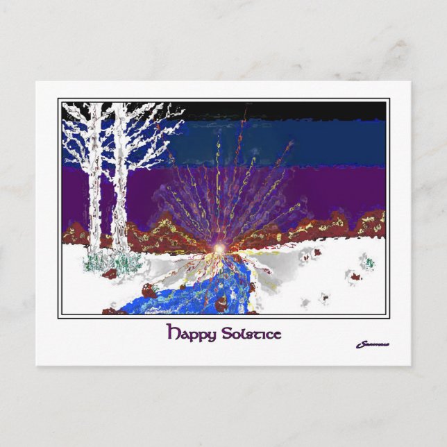 Winter Solstice Holiday Postcard (Front)