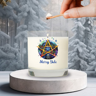 Winter Solstice Holly Yule Wiccan Pentacle Pagan Scented Candle