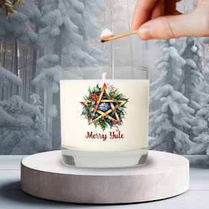 Winter Solstice Holly Yule Wiccan Pentacle Pagan Scented Candle