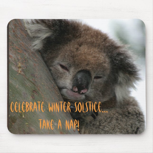 Winter Solstice Koala Mouse Pad (Front)