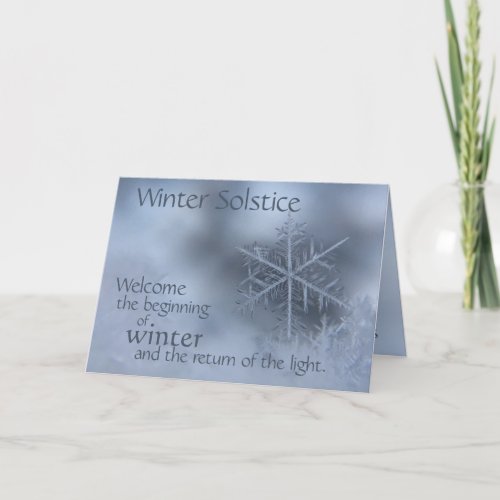 Winter Solstice Longest Day Return to Light Winter Holiday Card