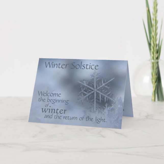 Winter Solstice Longest Day Return to Light Winter Holiday Card (Front)