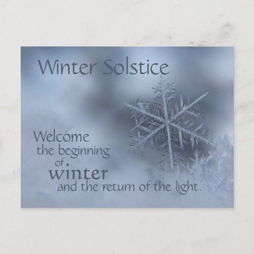 Winter Solstice Longest Day Return to Light Winter Postcard