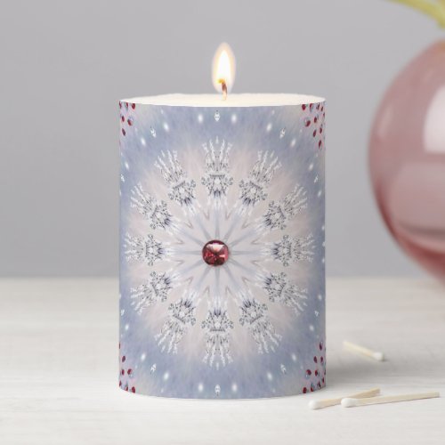 Winter Solstice Mandala Pillar Candle