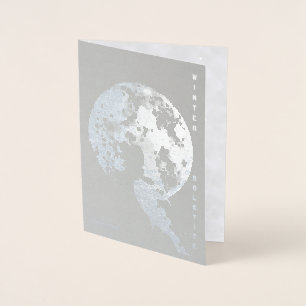 Winter Solstice: Moon and Dove Foil Card
