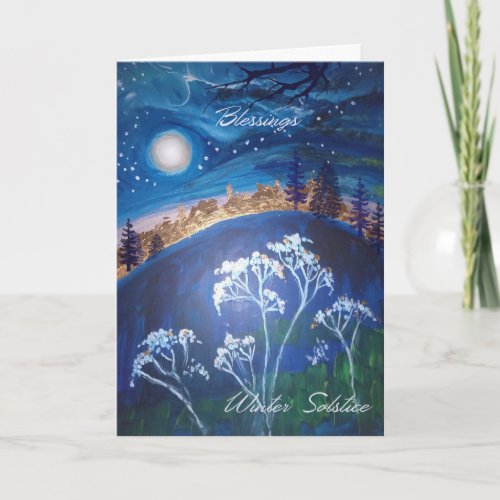 Winter Solstice moon Card