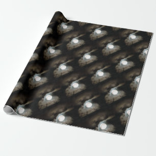 Winter Solstice Moon Celestial Art Wrapping Paper