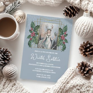 Winter Solstice Nature Goddess Boho Holly