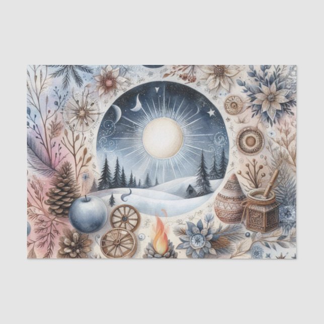 Winter Solstice Nature Inspired  Tissue Paper (Front)
