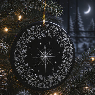 Winter Solstice North Star Family Ceramic Ornament