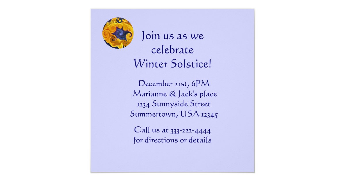 Winter Solstice Party Invitations 8