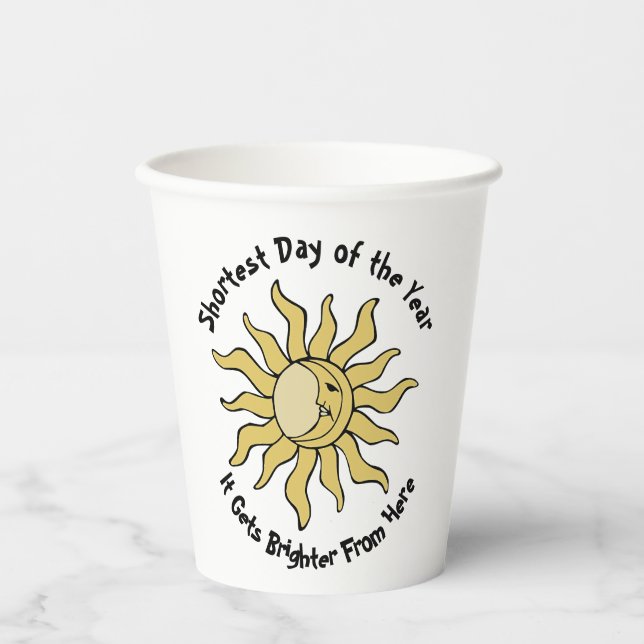 Winter Solstice Poem Paper Cups (Front)