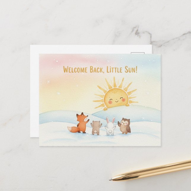 Winter Solstice Postcard (Front/Back In Situ)