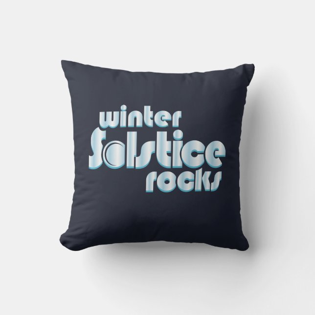 Winter Solstice Rocks Midwinter Novelty Throw Pillow (Front)