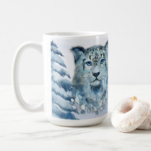 Winter Solstice Snow Leopard Coffee Mug
