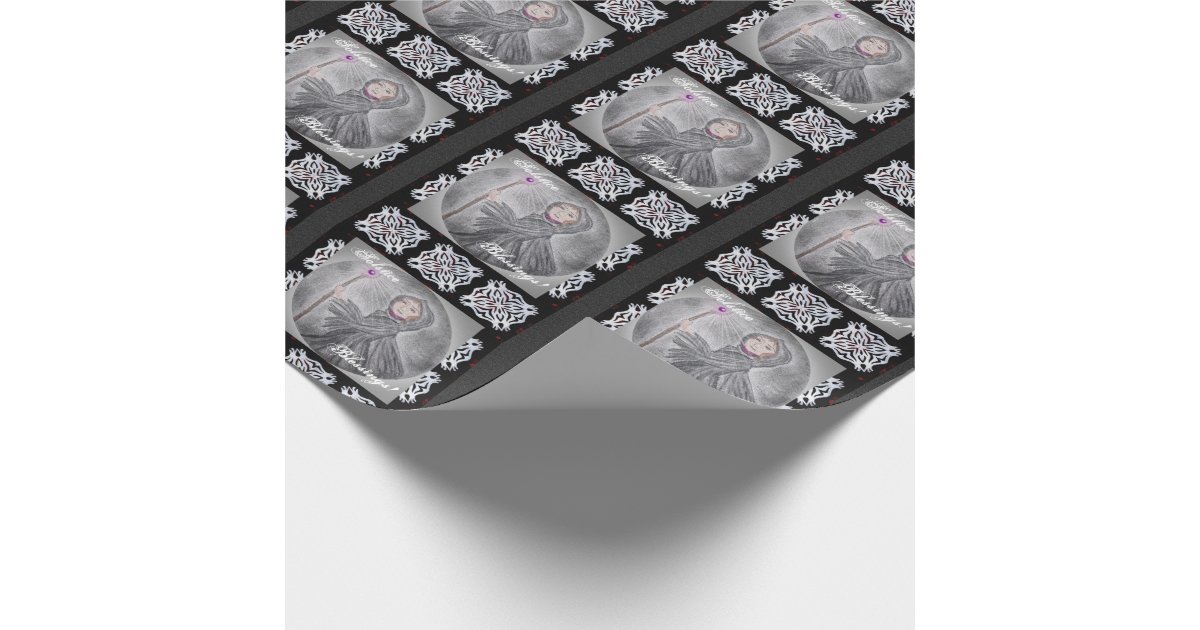Winter Solstice Snow Maker Witch Pagan Wrapping Paper Zazzle