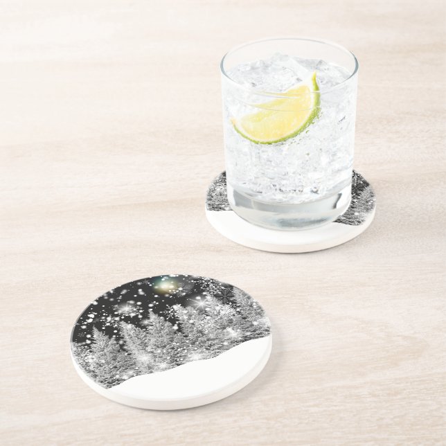 Winter Solstice Snowfall Coaster (Side)