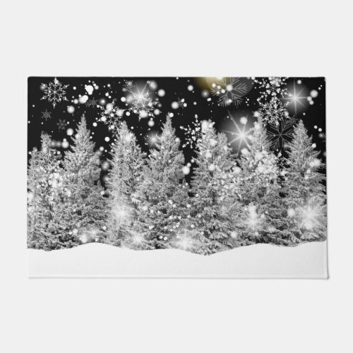 Winter Solstice Snowfall Doormat