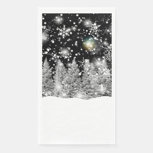 Winter Solstice Snowfall Paper Guest Towels